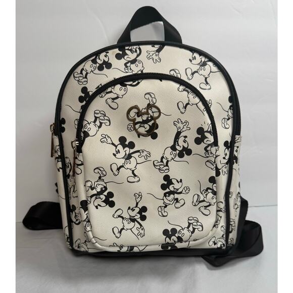 Bioworld Disney Mickey‎ Mouse Mini Backpack Black White - Picture 1 of 14